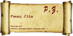 Pausz Zita névjegykártya